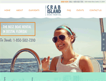 Tablet Screenshot of crabislandboatrentals.com